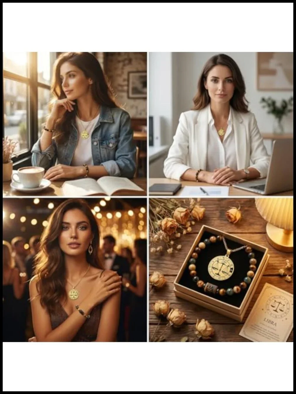 Zodiac Jewelry Set: Stainless Steel Constellation Necklace & Natural Stone